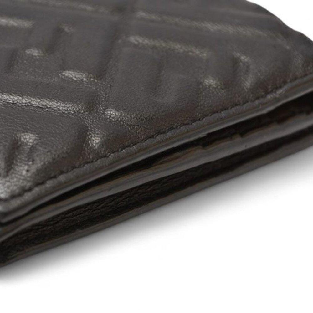 ★SOLD★ Fendi Wallet Bifold Long Wallet Leather Women Men FF Embossed Black 7 - Picture 10 of 11